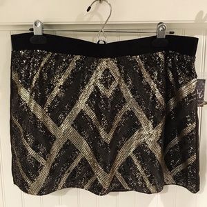 Authentic Icon Mini Skirt Bronze/Black SizeLarge